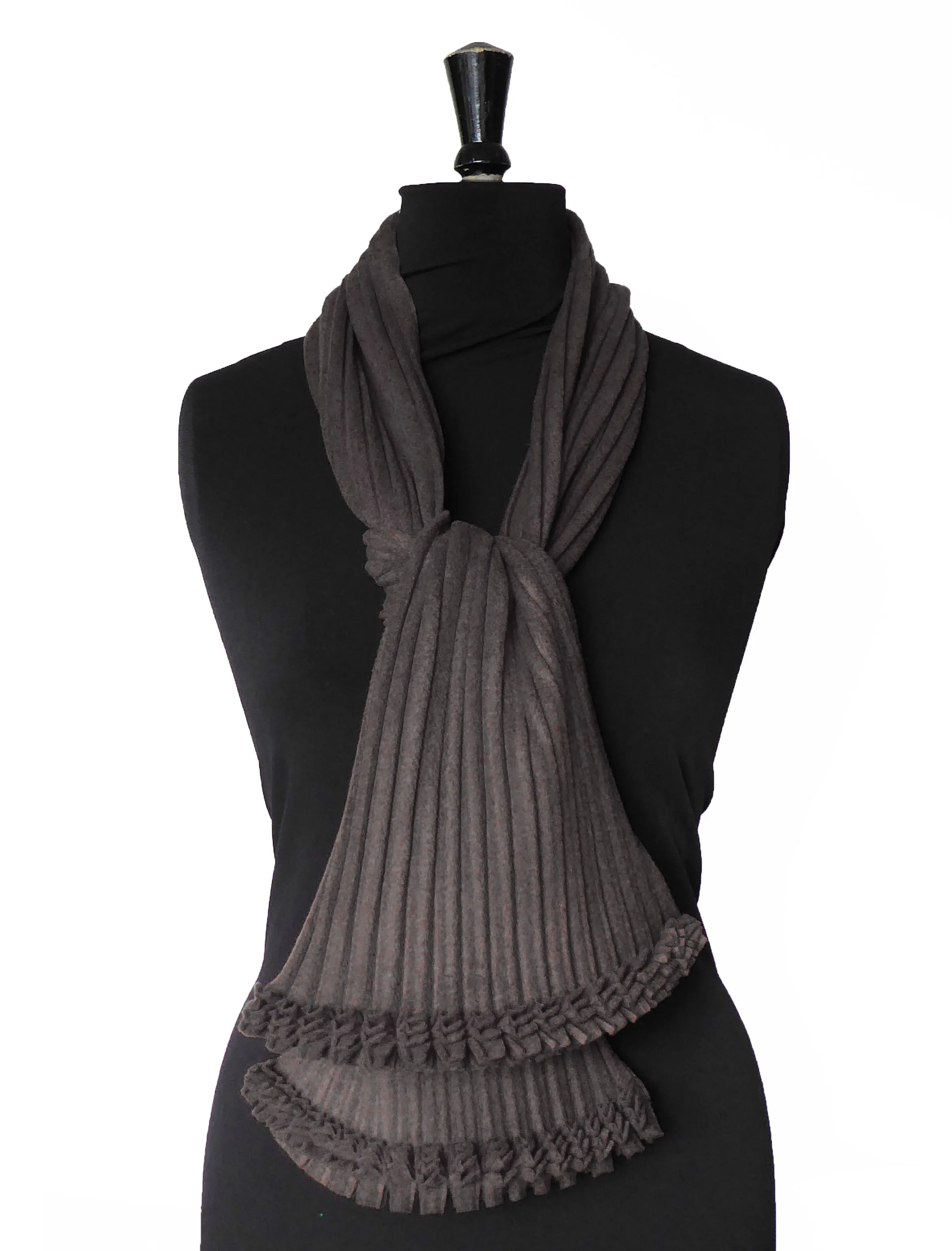 Ruffle Scarf - Charcoal