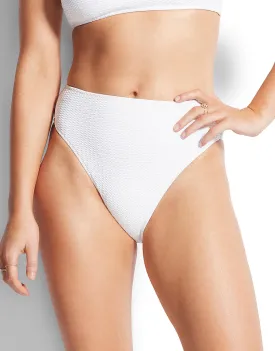 Sea Dive High Rise Bikini Pant - White