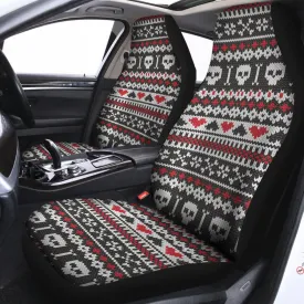 Skull Knitted Pattern Print Universal Fit Car Seat Covers