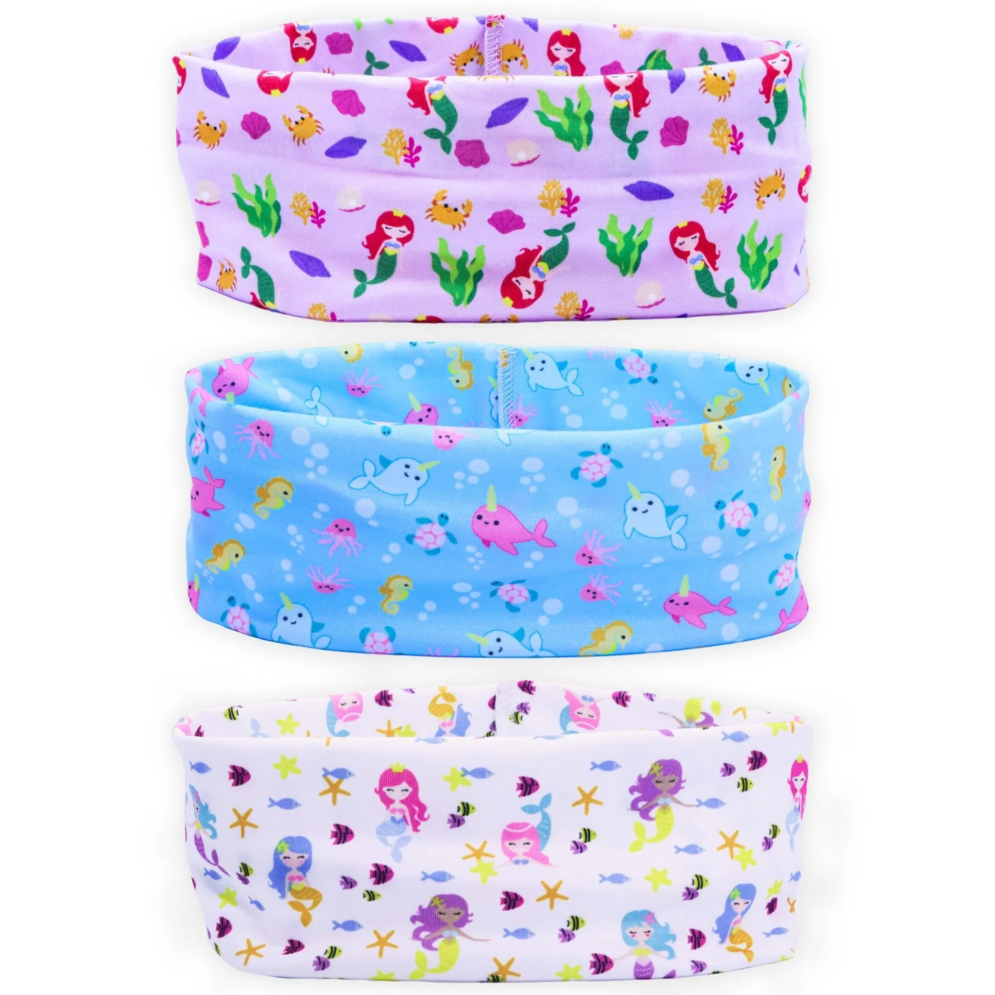 Soft Wide Stretch Headbands - 3 Pack