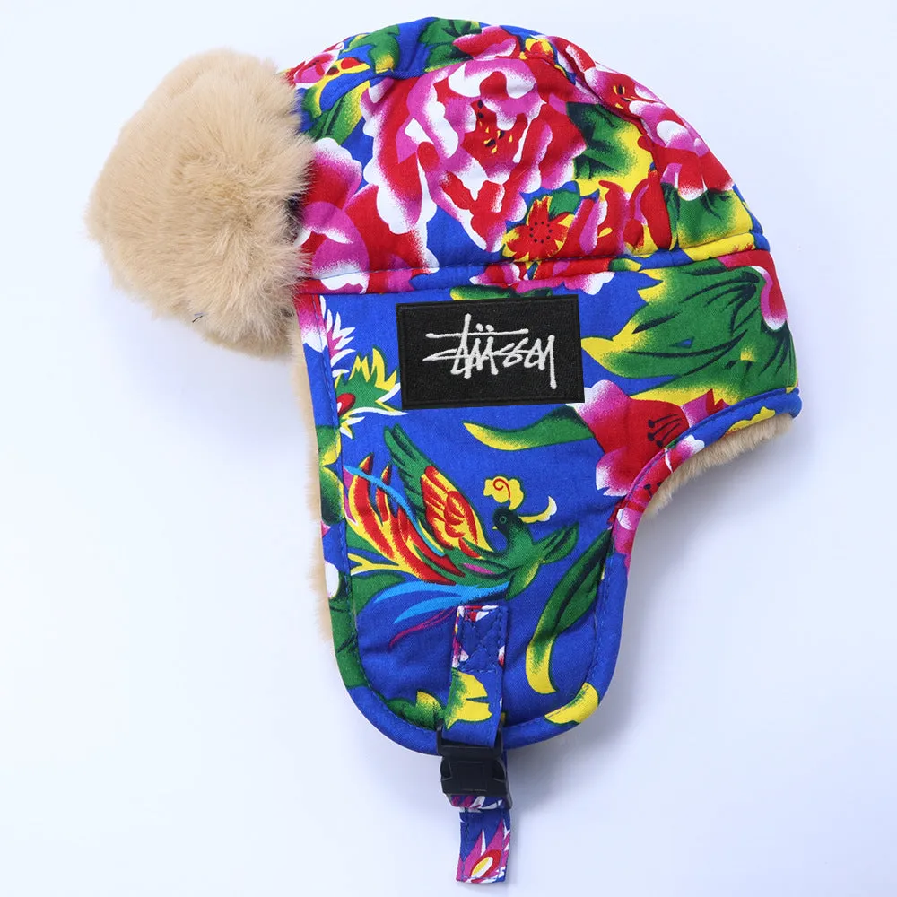 Stussy Hat Lei Feng Hat Winter Warm Fleece Thickened Ethnic Style