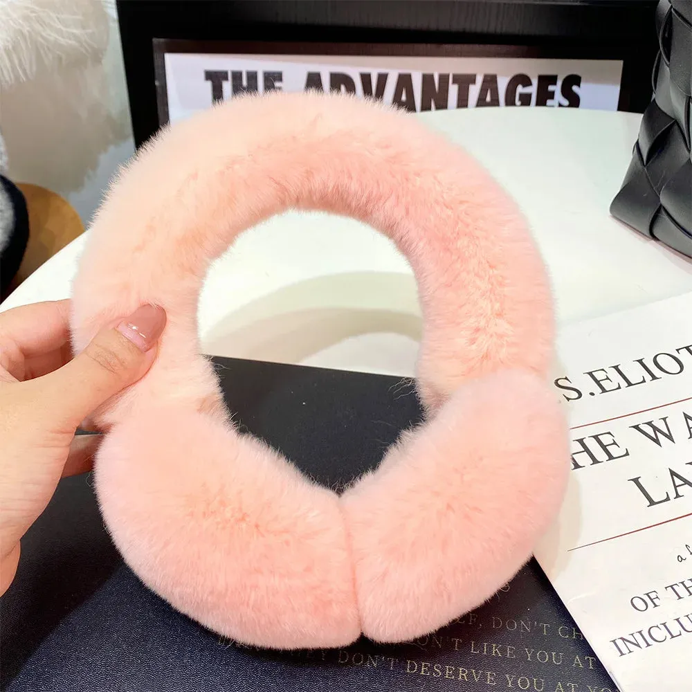 TEEK - Soft Warm Cable Real Fluff Earmuffs