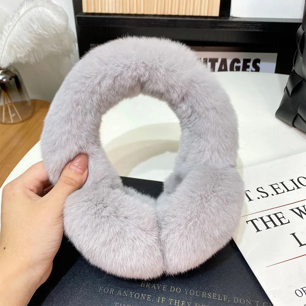 TEEK - Soft Warm Cable Real Fluff Earmuffs