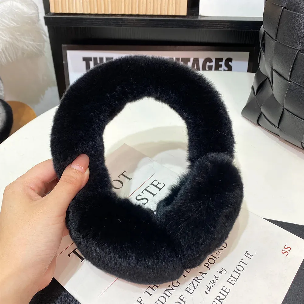 TEEK - Soft Warm Cable Real Fluff Earmuffs