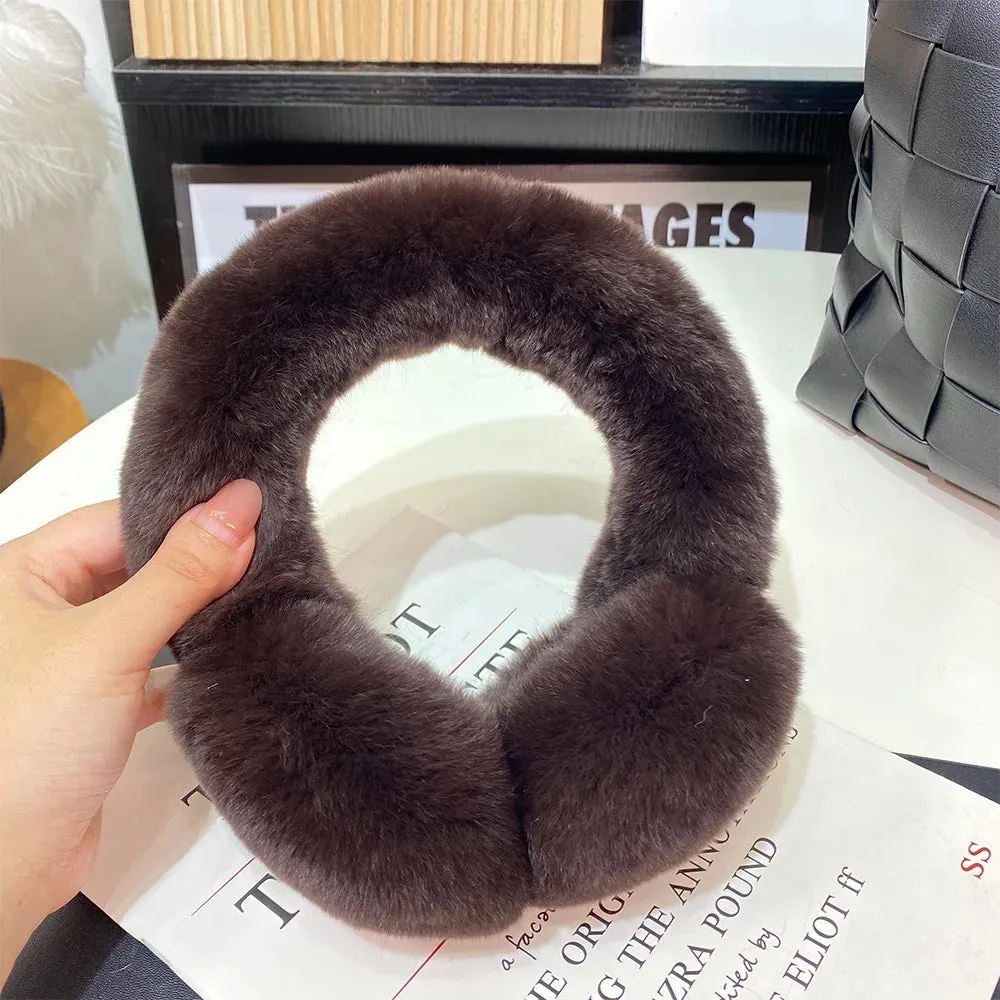 TEEK - Soft Warm Cable Real Fluff Earmuffs