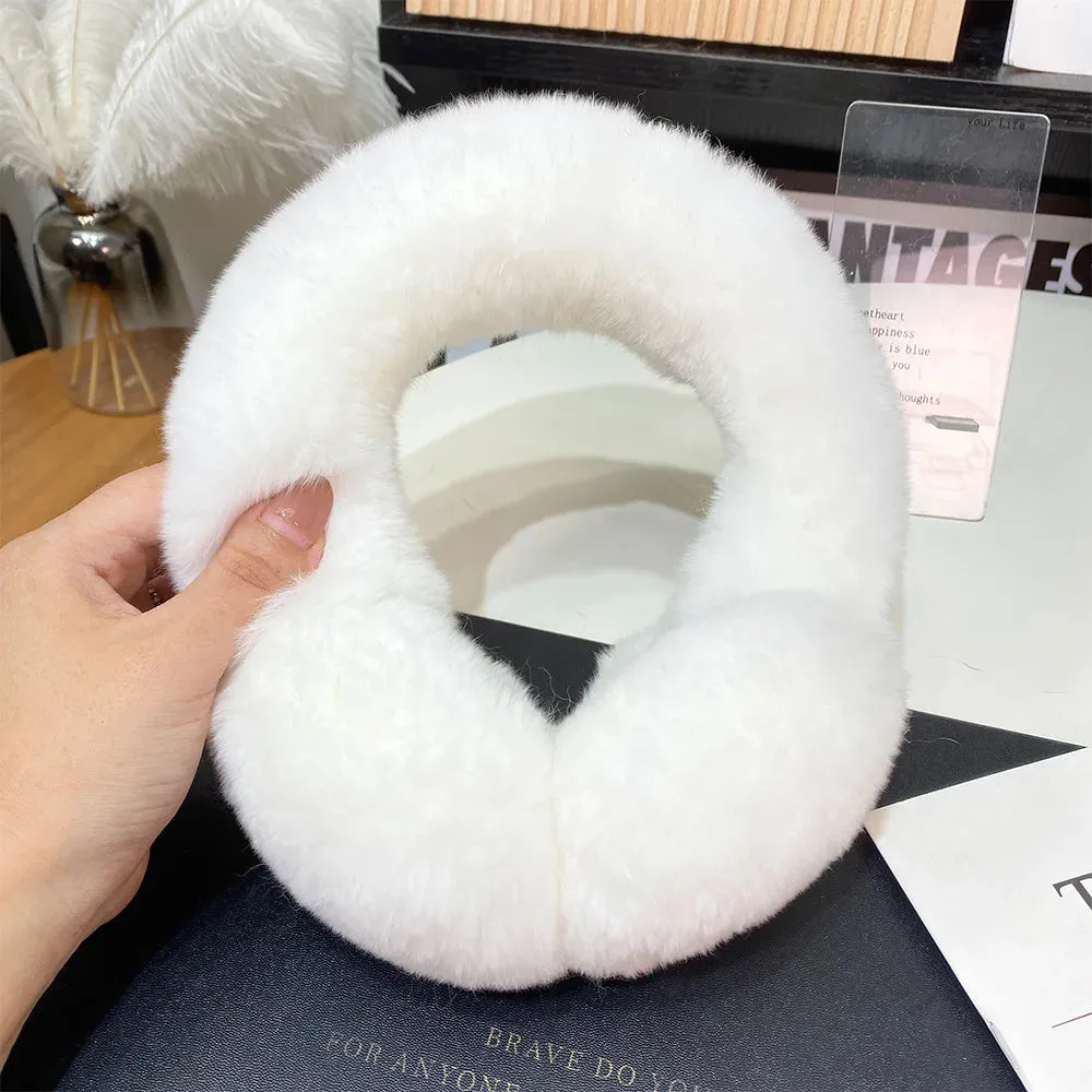 TEEK - Soft Warm Cable Real Fluff Earmuffs