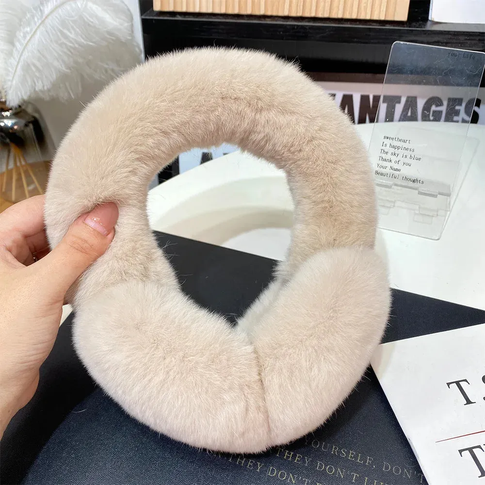 TEEK - Soft Warm Cable Real Fluff Earmuffs