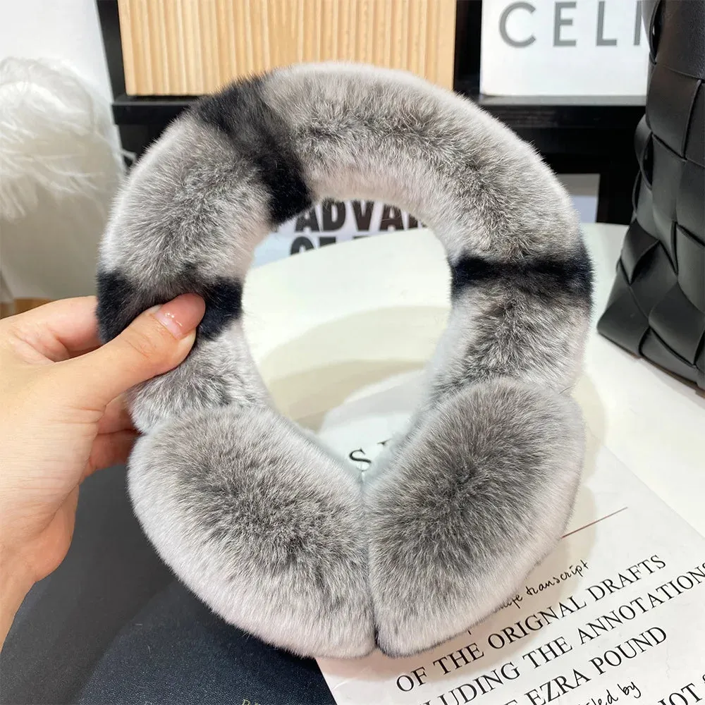 TEEK - Soft Warm Cable Real Fluff Earmuffs