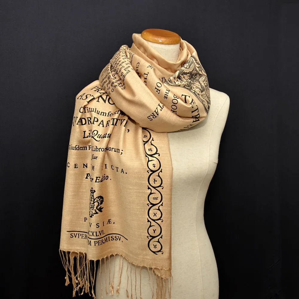 Tetrabiblos (Apotelesmatiká/Quadripartitum) by Claudius Ptolemy Scarf Shawl Wrap, Astrology