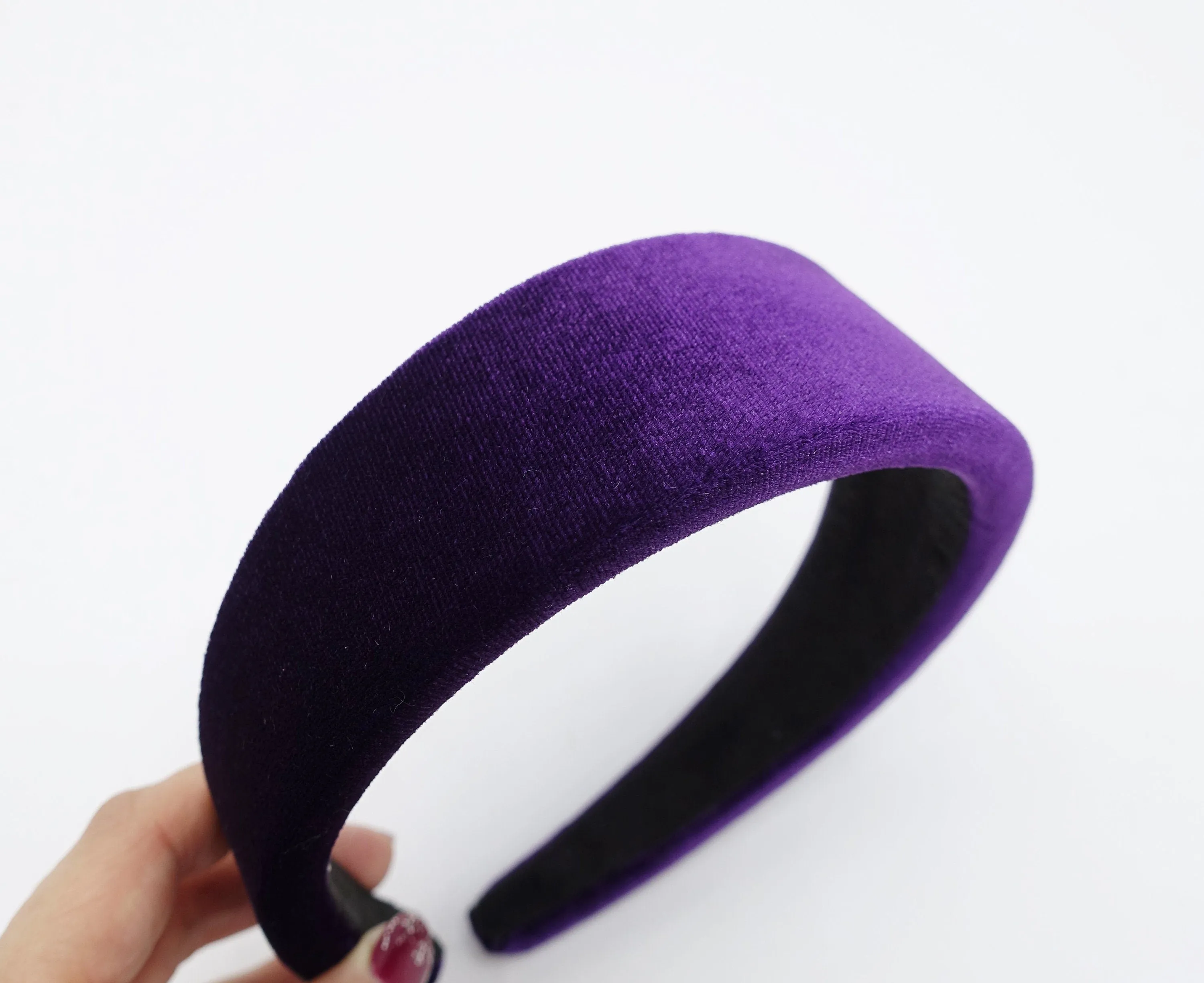 velvet padded headband simple basic fashion hairband for women