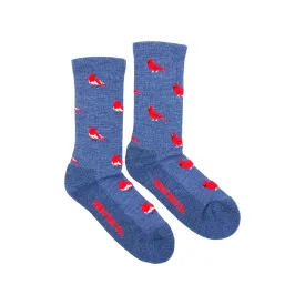 Women's Cardinal and Robin Merino Merino Wool Socks