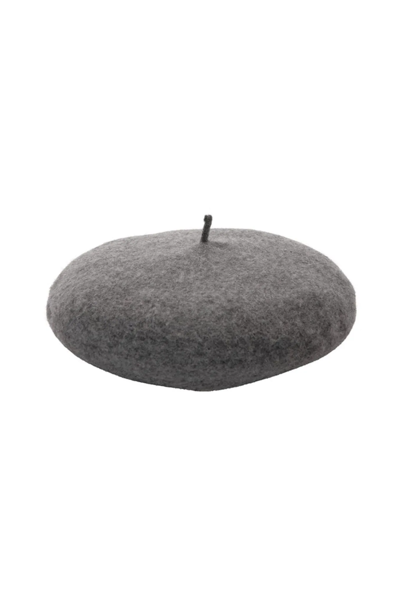 Wool Beret - Dark Grey Melange