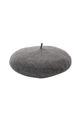 Wool Beret - Dark Grey Melange