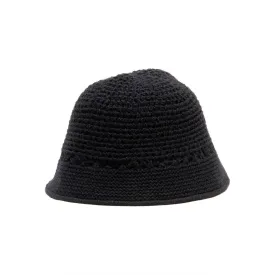 WOOL KNIT HAT - Black