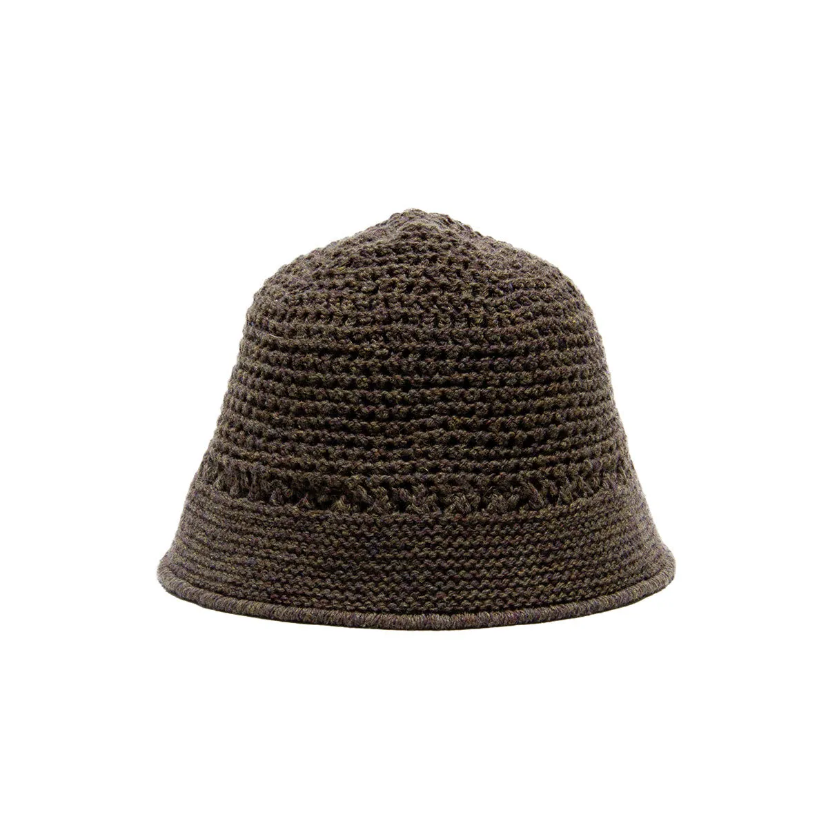 WOOL KNIT HAT - Brown