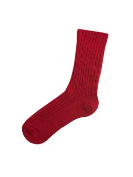 Wool Sock Dark Red